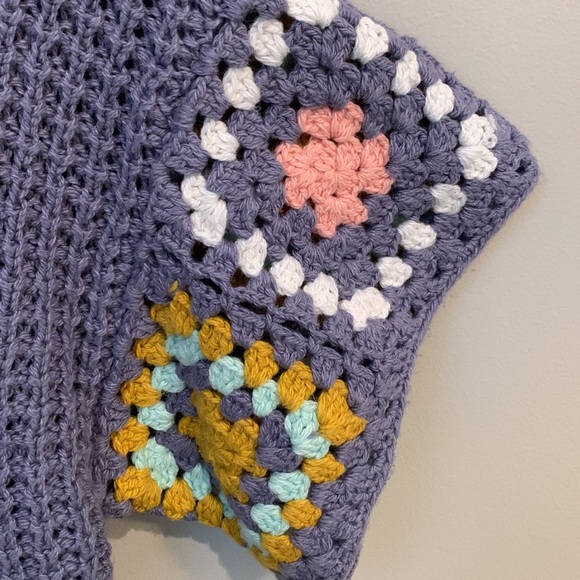 Universal Thread Crochet Knit Short Sleeve Sweater Blouse Top Size M NWOT - Picture 4 of 4